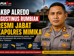 AKBP Alredo Agustinus Rumbiak Resmi Jabat Kapolres Mimika